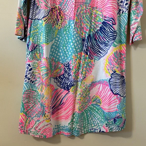 Lilly Pulitzer Ali Dress Roar of the Seas 3/4 Sleeve Casual Dress Size Medium - Picture 8 of 9